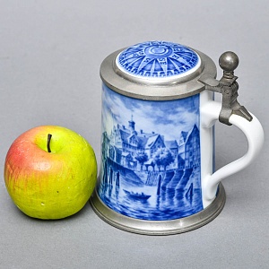 Коллекционная Пивная Кружка «Порт Гамбурга, в 1830 году», фарфор, Berlin Design Германия -1982 год.