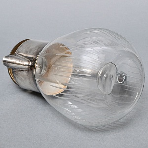 Винтажный Стеклянный Графин - Кувшин на 3.3 литра с Колбой для льда, Silverplated Германия.