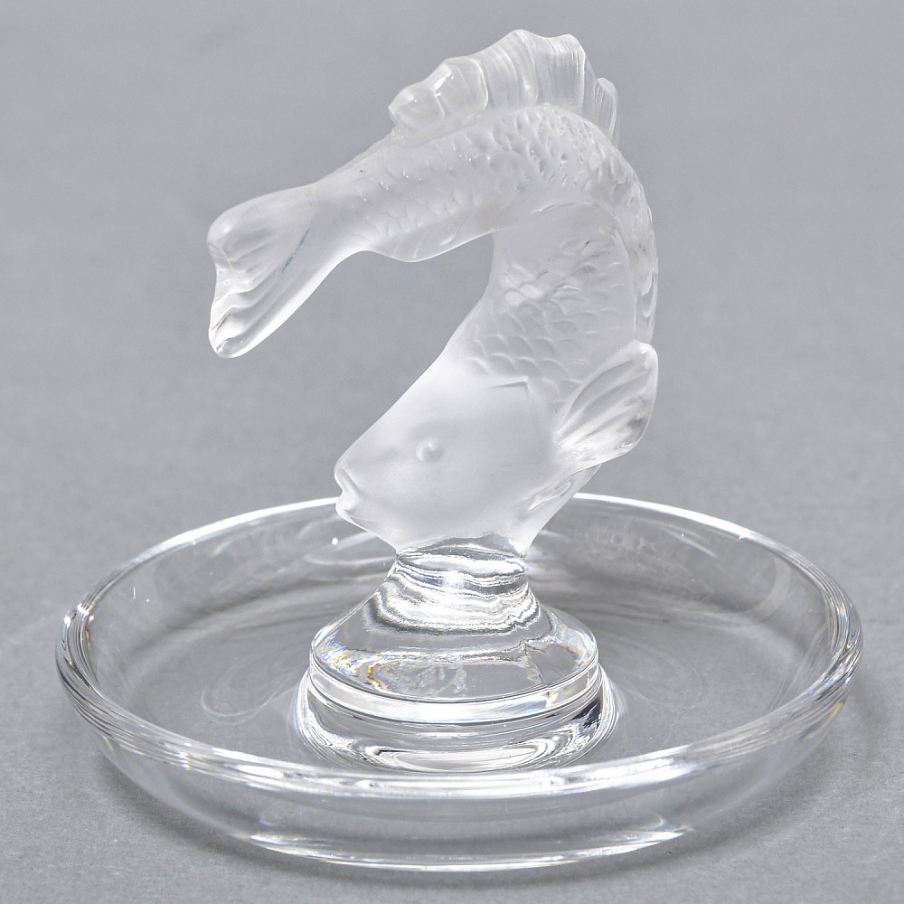Хрустальная Подставка «РЫБКА» для колец и украшений в стиле Арт Нуво, Laligue Франция.