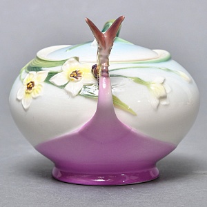 Авторский Фарфоровый Чайный сервиз «Бабочки и стрекозы» на 4 персоны, Franz Collection Тайвань.