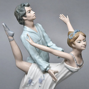 Коллекционная Фарфоровая статуэтка «Балетная пара. Танец», Nao by Lladro Испания, 80-е гг.