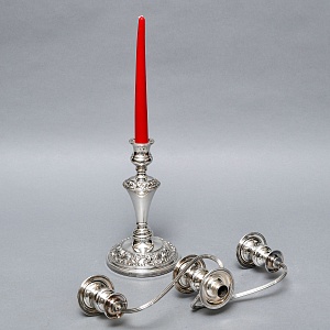 Старинный Канделябр - Подсвечник на Три Свечи, Silverplated SHEFFIELD Англия, начало ХХ века.