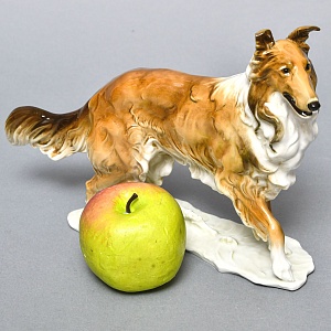 Редкость! Фарфоровая Статуэтка «Собака - Колли», Hutschenreuther, Германия -1965 год.