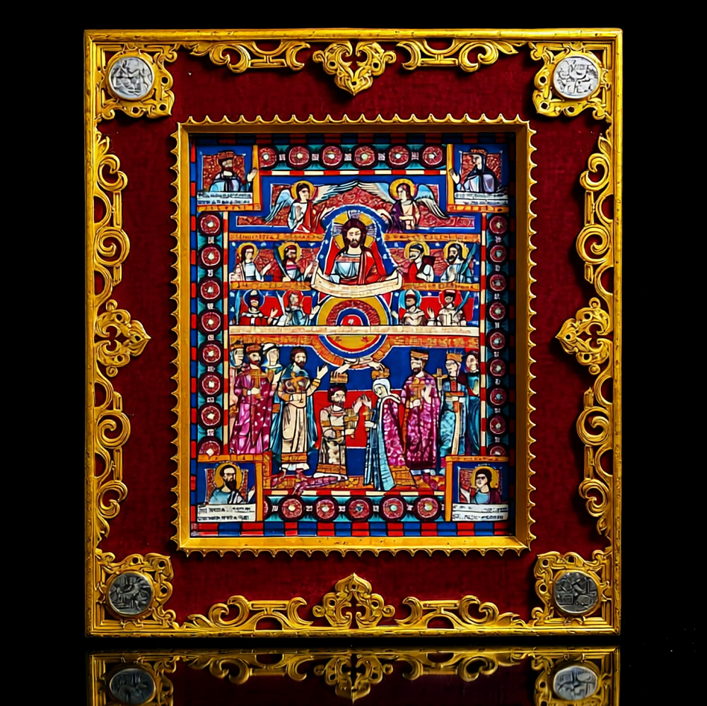 Фарфоровый Пласт - Картина - Икона «КОРОНАЦИЯ», Villeroy&Boch Германия -1984 год.