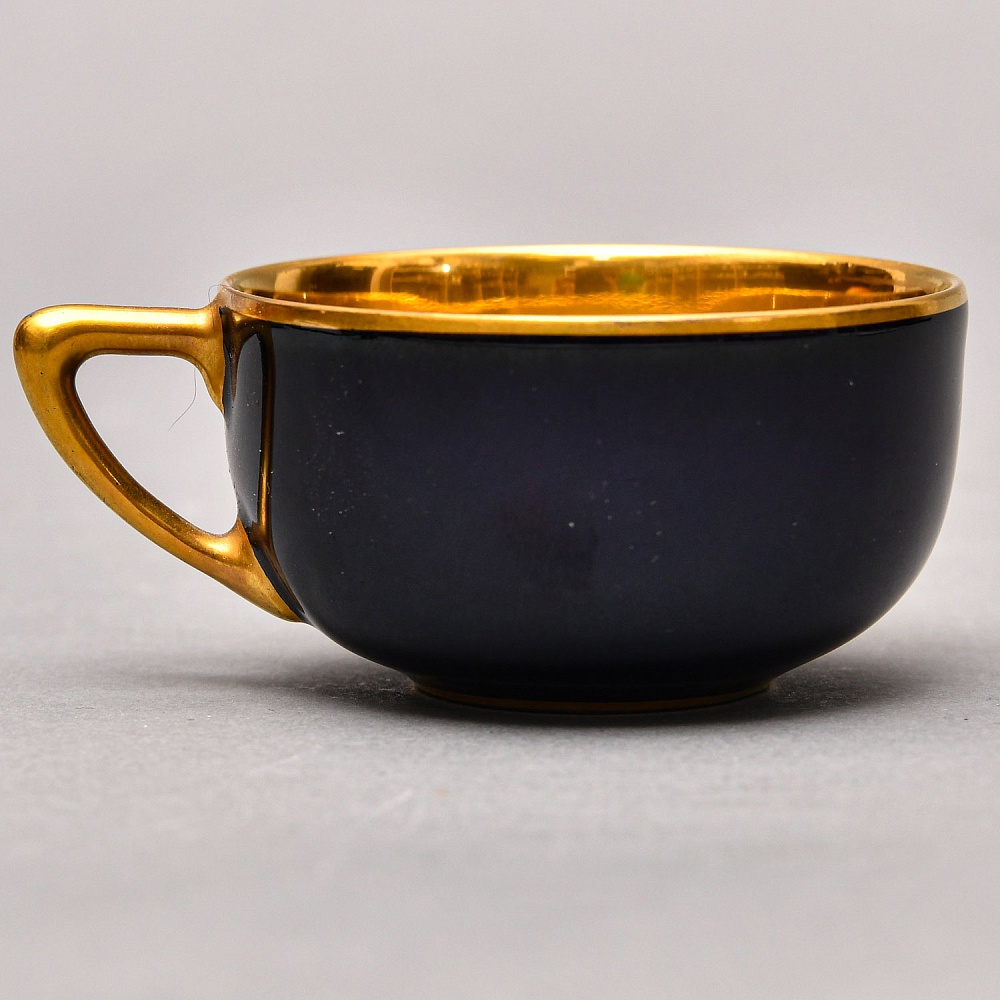 Антикварная Фарфоровая Кофейная Пара «Золото ночи», ROSENTHAL Германия - 1922 год. 