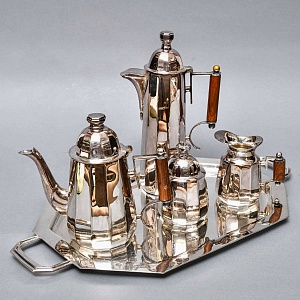 Винтажный Чайно - Кофейный набор из 5-ти предметов, CLARIDGE Англия, первая половина ХХ века. 