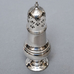 Металлическая Баночка - Емкость для сахарной пудры, Sheffield, Англия 50 гг.