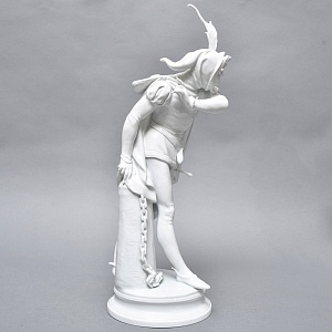  Редкая! Большая Фарфоровая статуэтка «МЕФИСТОФЕЛЬ», Scheibe-Alsbach Германия. 