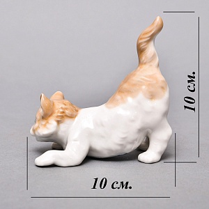 Коллекционная Фарфоровая статуэтка «Кошка - Игривый котенок», Lladro Испания. 