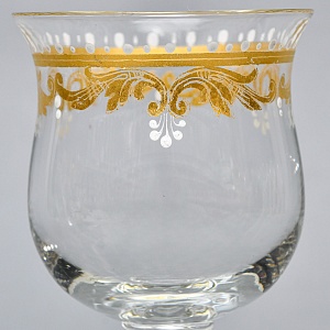 Хрустальные Фужеры - Бокалы для вина серия «Gold Laura», JOSEPHINENHUTTE, Германия -50 гг.. 