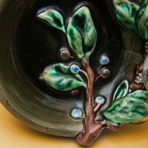 Редкость! Фаянсовая Пепельница - Мелочёвница - Статуэтка «Воробей» СССР ЗиК Конаково - 1959 год. 