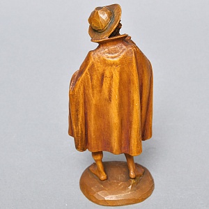 Редкая Антикварная Коллекционная Деревянная статуэтка «Бедный Волынщик», Англия начало ХХ века.