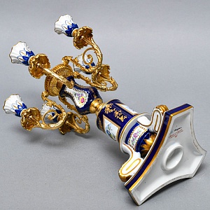 Редкость! Большой Фарфоровый Канделябр - Подсвечник на 6-ть свечей, Giulia Mangani Италия, середина ХХ века. 