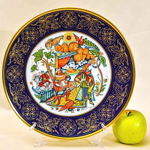 Редкое! Коллекционное Блюдо - Тарелка «Мифы, сказания. Золотой Петушок» Фарфор Hutschenreuther, Германия-1980 год.