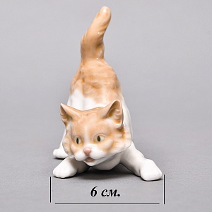 Коллекционная Фарфоровая статуэтка «Кошка - Игривый котенок», Lladro Испания. 