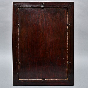 Большой Фарфоровый пласт - Картина - Панно «Семейная прогулка в саду», Китай, середина ХХ века. 