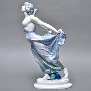Антикварная Фарфоровая статуэтка Арт Деко «Невеста ветра», Rosenthal Германия, 1912 - 1914 годы. 