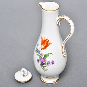Коллекционный Фарфоровый Соусник - Кувшинчик «Мейсенские цветы», MEISSEN Германия.