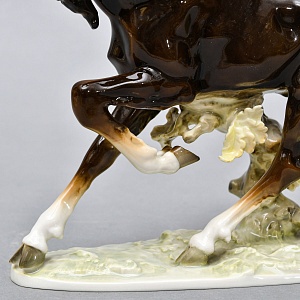 Коллекционная Фарфоровая статуэтка «Охота. Бегущий лось», Hutschenreuther Германия.