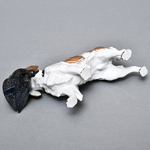 Коллекционная статуэтка «ОХОТНИЧЬЯ СОБАКА. Спрингер-спаниель с уткой», Фарфор ROSENTHAL Германия. 