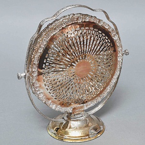 Металлическая Конфетница - Фруктовница «Этажерка» Silverplate, Sheffield Англия, 60-е гг.