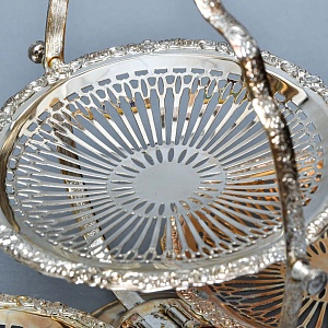 Металлическая Конфетница - Фруктовница «Этажерка» Silverplate, Sheffield Англия, 60-е гг.