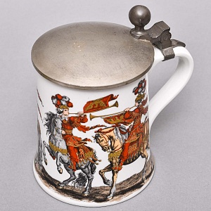 Коллекционная Пивная Кружка с оловянной крышкой, Kaiser Германия, 1958 - 1960 годы. 