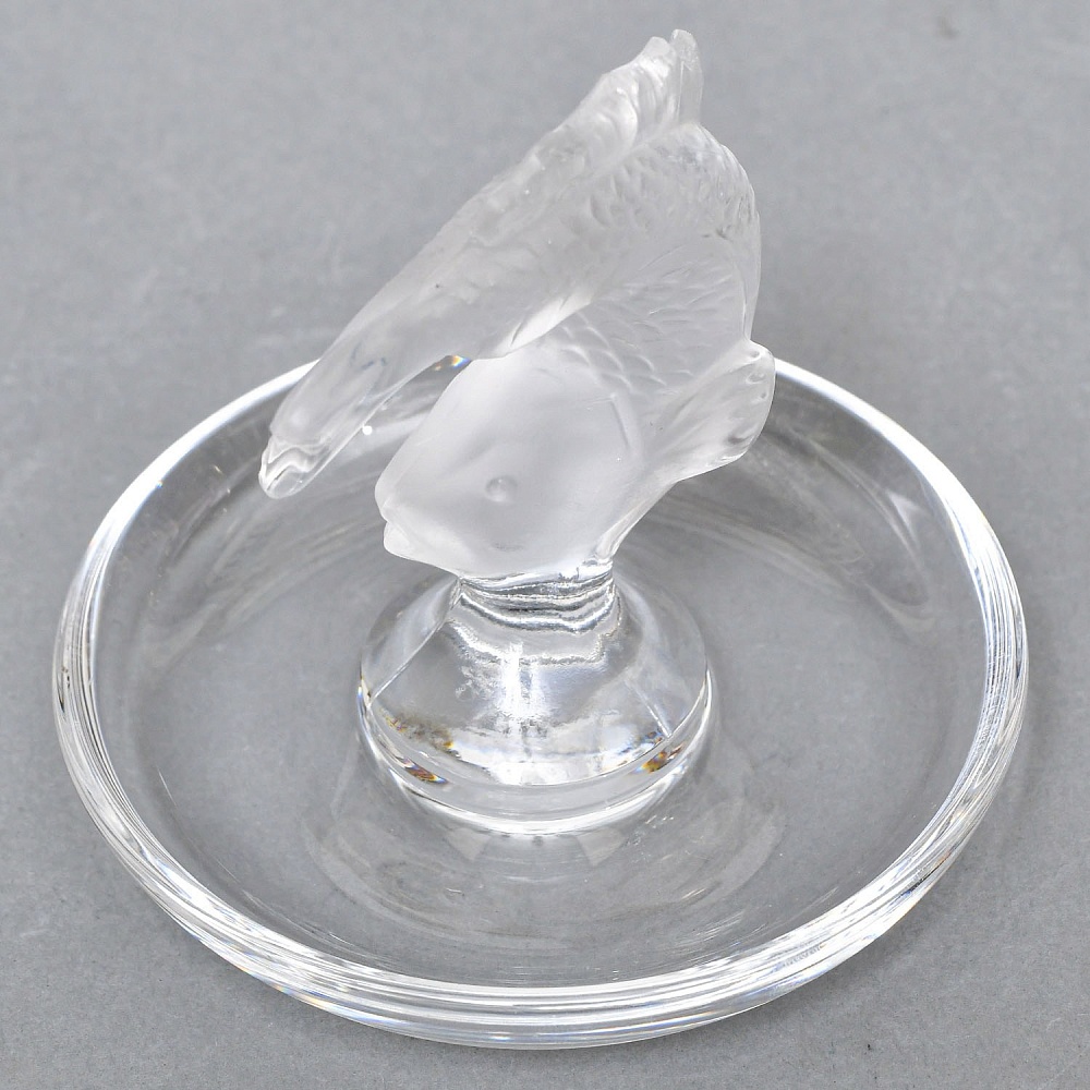 Хрустальная Подставка «РЫБКА» для колец и украшений в стиле Арт Нуво, Laligue Франция.