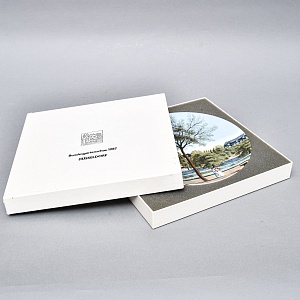 Редкость! Коллекционная Фарфоровая Тарелка - Блюдо «Дворцовый сад -1820 года», Германия -1987 г.