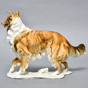 Редкость! Фарфоровая Статуэтка «Собака - Колли», Hutschenreuther, Германия -1965 год.