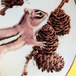  Коллекционная Тарелка «Лесной Год - СЕНТЯБРЬ» Фарфор, Studio Fine Porcelaine Англия -1982 год.