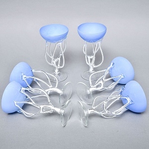 Авторские Стеклянные Фужеры для шампанского - Креманки, Италия вторая половина ХХ века.