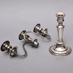 Канделябр - Подсвечник на Три Свечи, Н -29 см. Silverplate, Elkington's & Co. Англия, начало ХХ века.