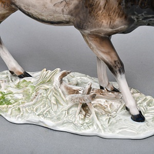 Большая Фарфоровая статуэтка «Благородный ОЛЕНЬ», ROSENTHAL Германия, середина ХХ века. 