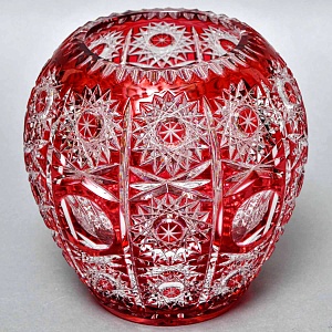 Хрустальная Шарообразная Ваза для цветов JOSKA BODENMAIS Германия конец 60-х гг.