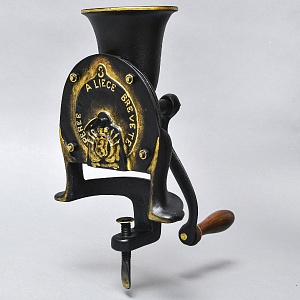 Старинная Чугунная Ручная Механическая Мельница - Кофемолка BREVETE, Бельгия 30-е гг.