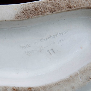 Редкость! Фарфоровая Статуэтка «Хоккеист» ROYAL DUX BOHEMIA, Чехословакия -50-е годы ХХ века.