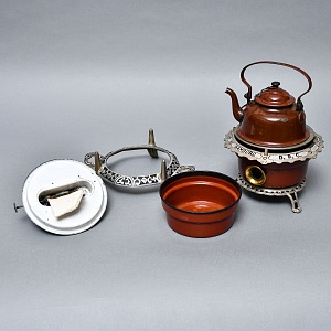 Редкость! Старинная Керосиновая Горелка - Плитка - Керогаз с Чайником, GEORG HALLER Германия -30 гг.