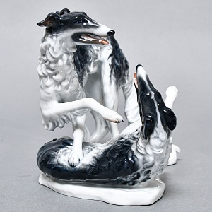 Коллекционная Фарфоровая статуэтка «Охотничьи собаки. Две Борзые», ROSENTHAL Германия.