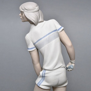 Парные Фарфоровые статуэтки «Теннисистка и Теннисист», Lladro Испания, 1982 - 1987 годы. 