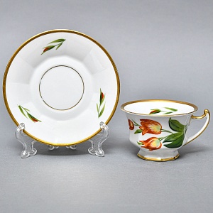 Антикварная Фарфоровая Чайная пара «Тюльпаны», ROSENTHAL Германия - 1926 год. 