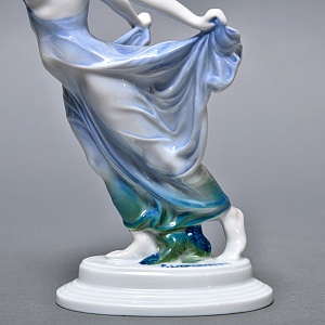Антикварная Фарфоровая статуэтка «Невеста ветра», Арт Деко, Rosenthal Германия, 1912 - 1914 годы. 
