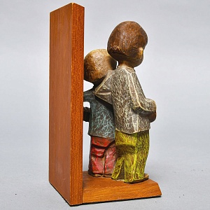 Букенды - Держатель - Ограничитель - Подставка для книг «Маленькие Музыканты», Дерево Германия - 60 гг.