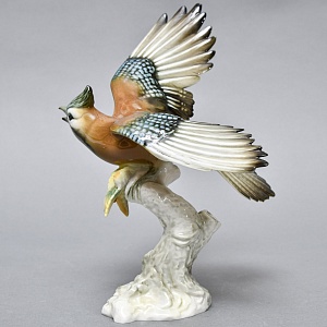Коллекционная Фарфоровая статуэтка «Птица. Взлетающая Сойка», Hutschenreuther Германия.