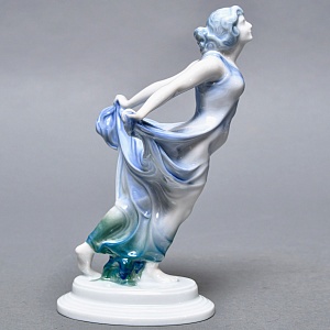 Антикварная Фарфоровая статуэтка «Невеста ветра», Арт Деко, Rosenthal Германия, 1912 - 1914 годы. 