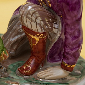 Авторская Фарфоровая статуэтка «Царе́вна-лягу́шка», СССР Дулево, 50-е года.