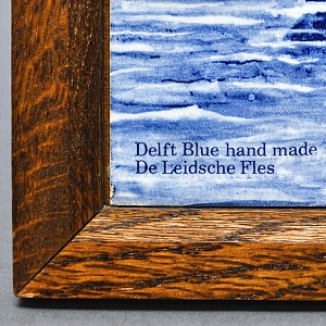 Фарфоровое Панно - Картина «Корабль Willem Ruys», De Leidsche Fles, Голландия середина ХХ века.