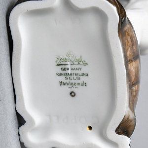 Антикварная Фарфоровая статуэтка «Девочка на черепахе», ROSENTHAL Германия, середина ХХ века.