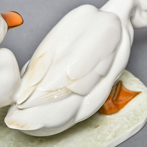 Большая Коллекционная Фарфоровая статуэтка «Три белые утки», Hutschenreuther Германия.