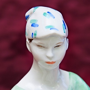 Редкая! Коллекционная Авторская Фарфоровая статуэтка «На Этюдах», ДФЗ - Дулево, СССР 50 гг. 